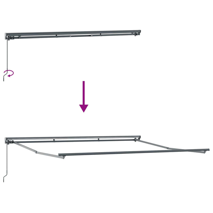 Cortina Retractabilă Maro 400 × 300 cm Aluminiu și țesătură - WALTI WALTI