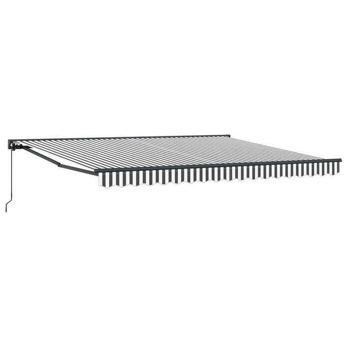 Cortina Retractabilă Manual Antracit și Alb 400 × 300 cm - WALTI WALTI