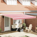 Cortina Retractabilă Manual Roșu și Alb 400 × 300 cm țesătură - WALTI WALTI