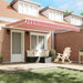 Cortina Retractabilă Manual Roșu și Alb 400 × 300 cm țesătură - WALTI WALTI