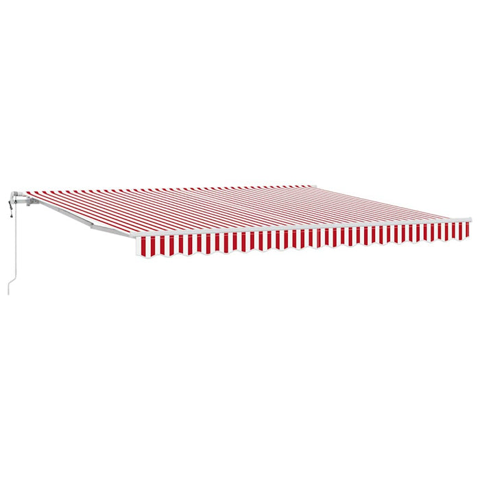 Cortina Retractabilă Manual Roșu și Alb 400 × 300 cm țesătură - WALTI WALTI
