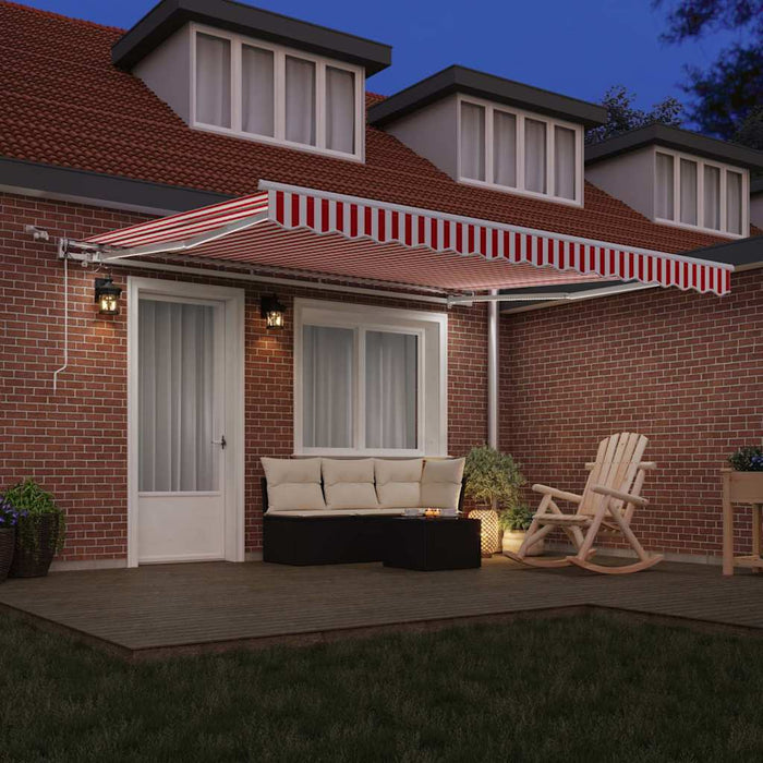 Cortina Retractabilă Roșu și Alb 400 × 300 cm - WALTI WALTI