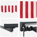 Cortina Retractabilă Manual Roșu și Alb 400 × 300 cm - WALTI WALTI