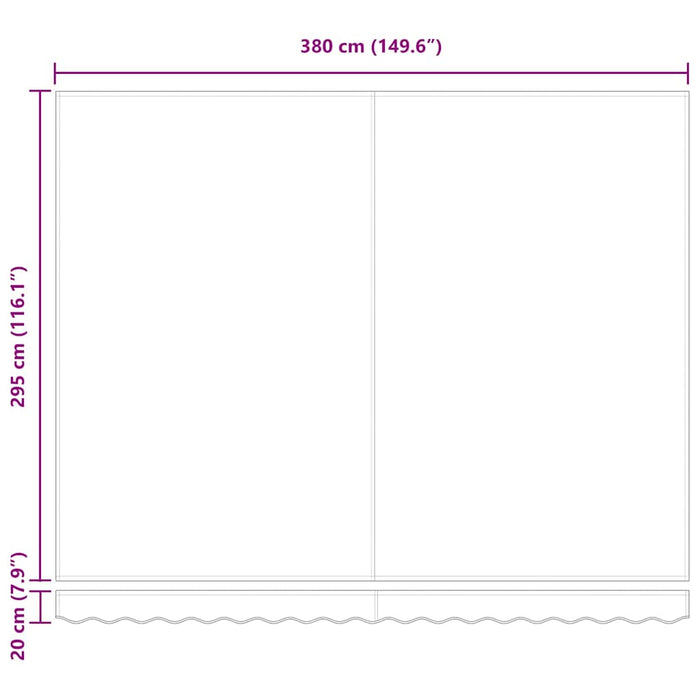 <strong>Markiză Automată Retractabilă </strong> cu <strong>dungi multicolore</strong>, 400 x 300 cm - WALTI WALTI