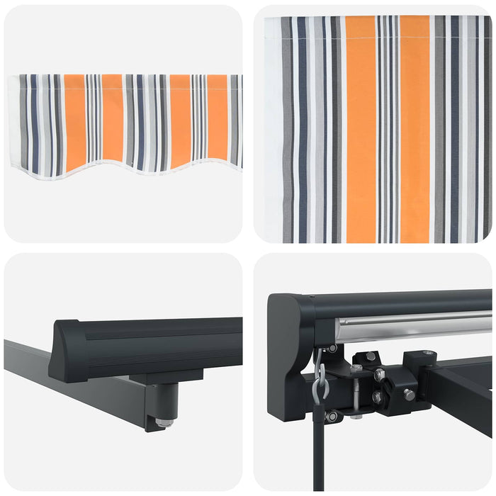 Cortina Retractabilă Manual Albastru și portocaliu 400 × 300 cm - WALTI WALTI
