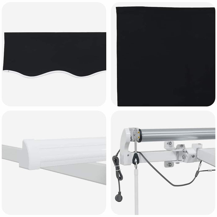 Cortina Retractabilă Negru 400 × 300 cm Poliester și metal - WALTI WALTI