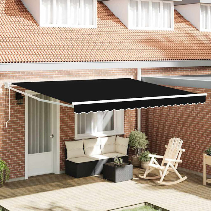 Cortina Retractabilă Negru 400 × 300 cm Poliester și Aluminiu - WALTI WALTI