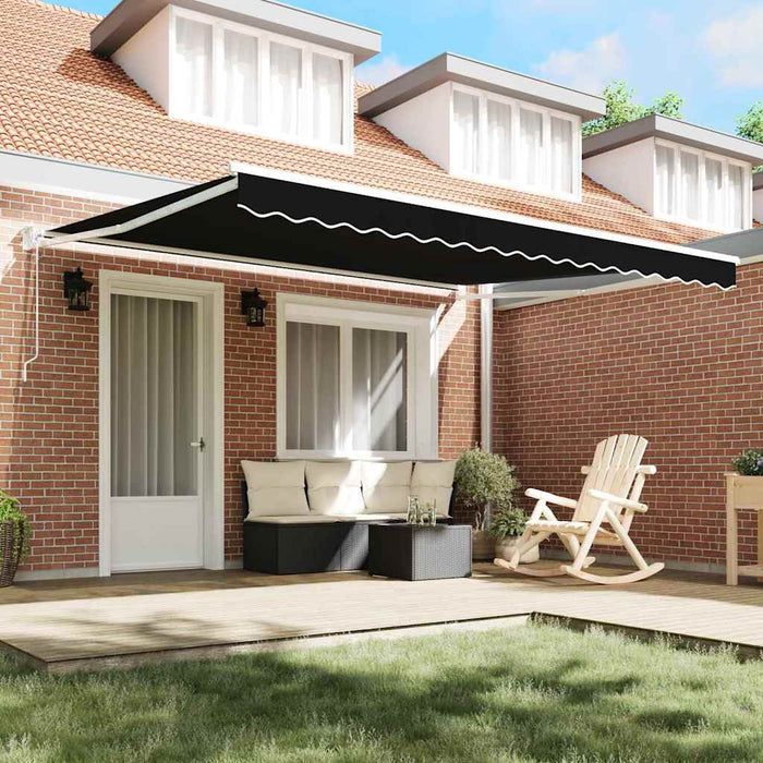 Cortina Retractabilă Negru 400 × 300 cm Poliester și Aluminiu - WALTI WALTI