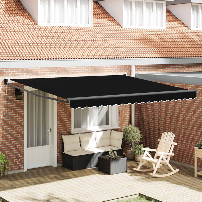 Cortina Retractabilă Negru 400 × 300 cm Poliester și Aluminiu - WALTI WALTI