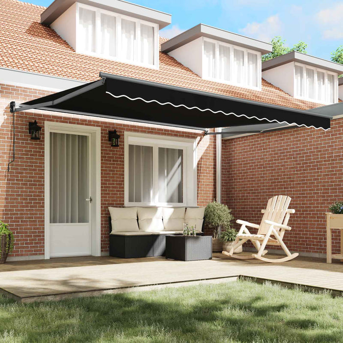 Cortina Retractabilă Negru 400 × 300 cm Poliester și Aluminiu - WALTI WALTI