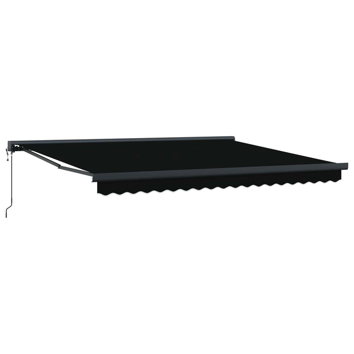 Copertină Negru 400 x 300 x 165 cm Poliester și Aluminiu - WALTI WALTI
