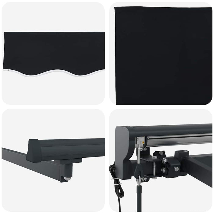 Cortina Retractabilă Negru 400 × 300 cm Poliester și metal - WALTI WALTI