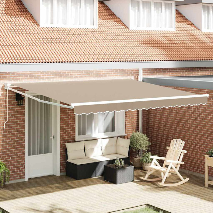Cortina Retractabilă Bej 400 × 300 cm Poliester și Aluminiu - WALTI WALTI