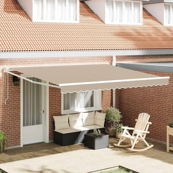 Cortina Retractabilă Bej 400 × 300 cm Poliester și Aluminiu - WALTI WALTI