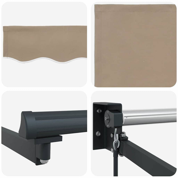 Cortina Retractabilă Bej 400 × 300 cm Poliester și Aluminiu - WALTI WALTI