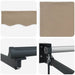 Cortina Retractabilă Bej 400 × 300 cm Poliester și Aluminiu - WALTI WALTI