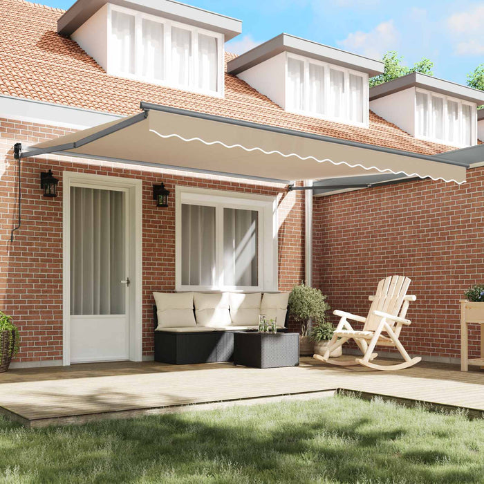 Cortina Retractabilă Bej 400 × 300 cm Poliester și Aluminiu - WALTI WALTI
