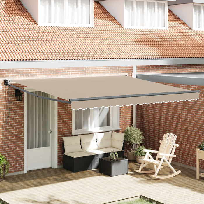 Cortina Retractabilă Bej 400 × 300 cm Poliester și Aluminiu WALTI