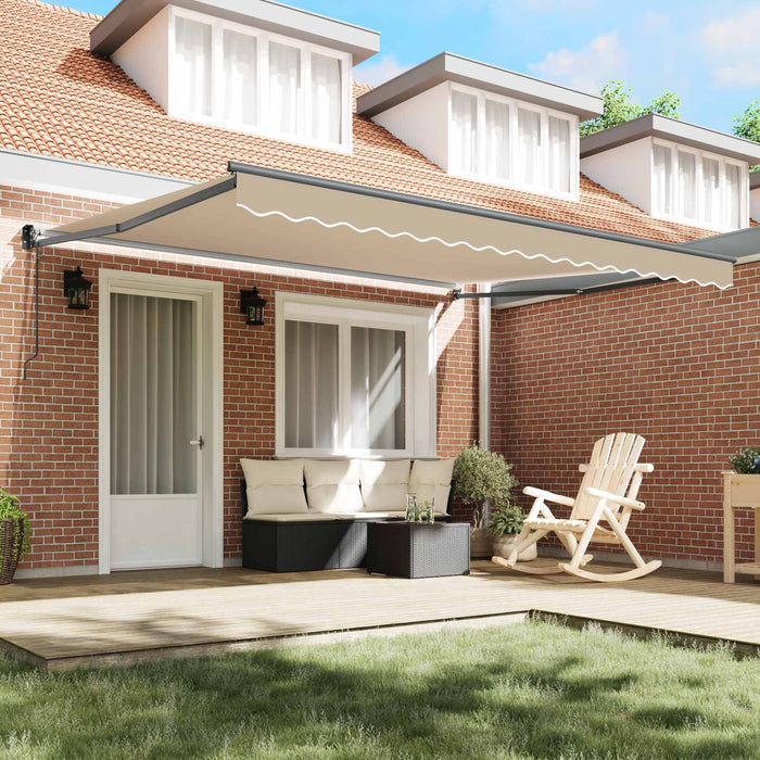 Cortina Retractabilă Bej 400 × 300 cm Poliester și Aluminiu WALTI