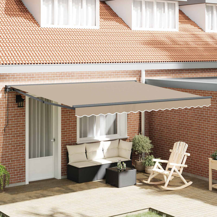 Cortina Retractabilă Bej 400 × 300 cm Aluminiu și țesătură - WALTI WALTI