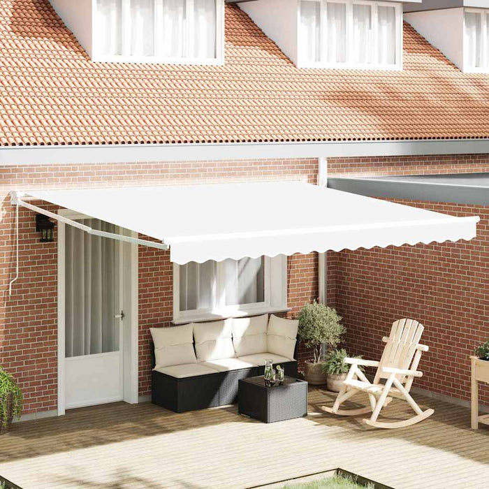 Cortina Retractabilă Alb 400 × 300 cm Poliester și Aluminiu - WALTI WALTI