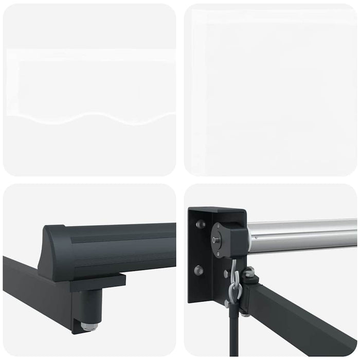 Cortina Retractabilă Alb 400 × 300 cm Poliester și Aluminiu - WALTI WALTI