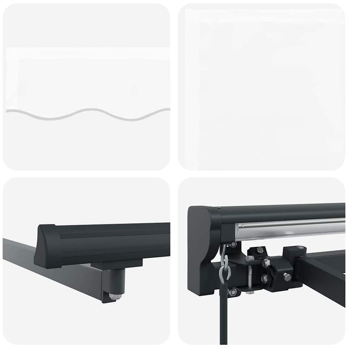 Cortina Retractabilă Manual Alb 400 × 300 cm Poliester și metal - WALTI WALTI