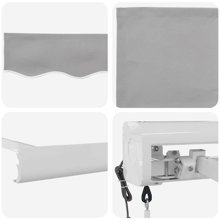Umbrela Retractabilă Automată Gri Deschis 400 x 300 cm - WALTI WALTI