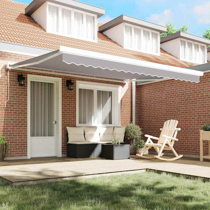 Umbrela Retractabilă Automată Gri Deschis 400 x 300 cm - WALTI WALTI