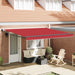 Cortina Retractabilă Roșu 400 × 300 cm Poliester și Aluminiu - WALTI WALTI