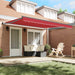Cortina Retractabilă Roșu 400 × 300 cm Poliester și Aluminiu - WALTI WALTI