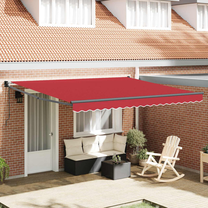 Cortina Retractabilă Roșu 400 × 300 cm Poliester și Aluminiu - WALTI WALTI