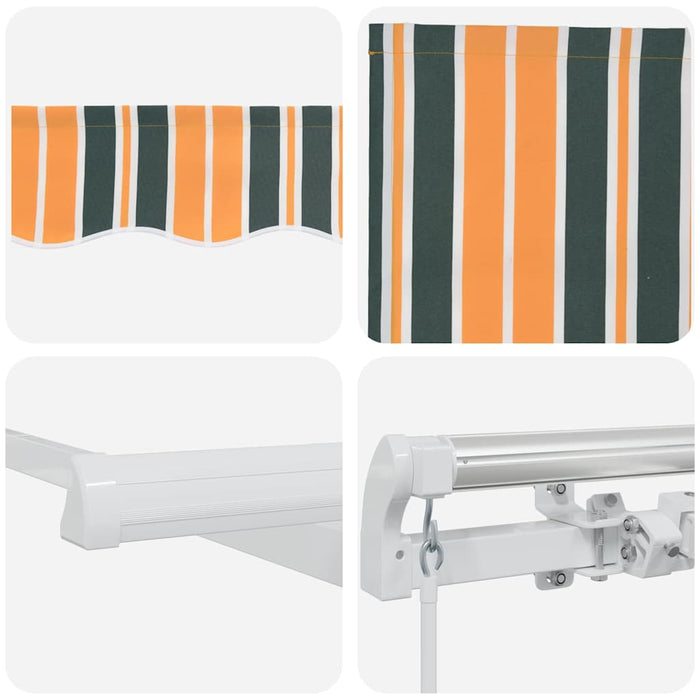 Marchiză retractabilă manuală Verde și Galben 400x300 cm - WALTI WALTI