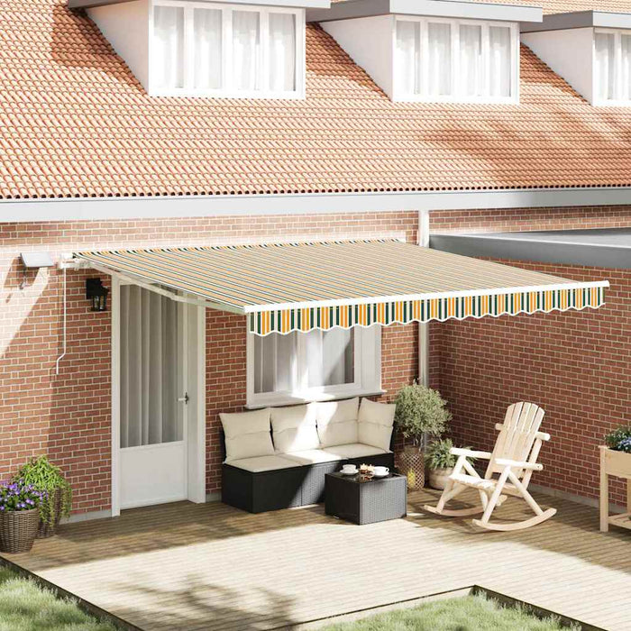 Marchiză retractabilă with Manual Verde și galben 400 × 300 cm - WALTI WALTI