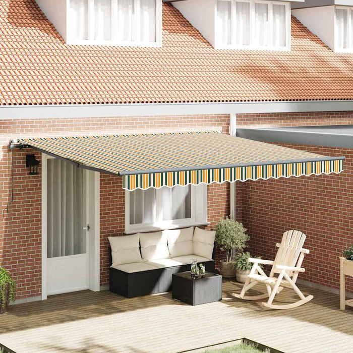 Cortina Retractabilă Verde și galben 400 × 300 cm Poliester - WALTI WALTI