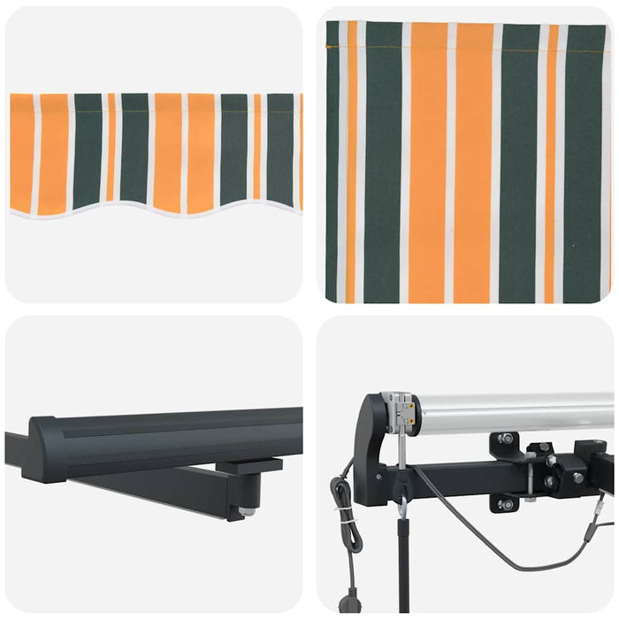 Markiză Retractabilă Automată vidaXL cu LED Verde și Galben 400x300 cm - WALTI WALTI