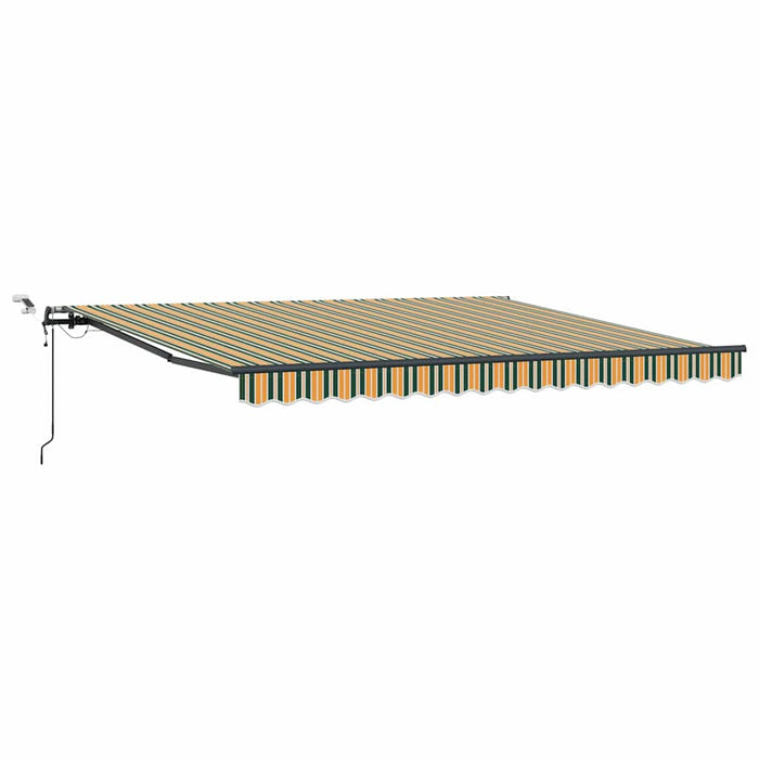 Markiză Retractabilă Automată vidaXL cu LED Verde și Galben 400x300 cm - WALTI WALTI