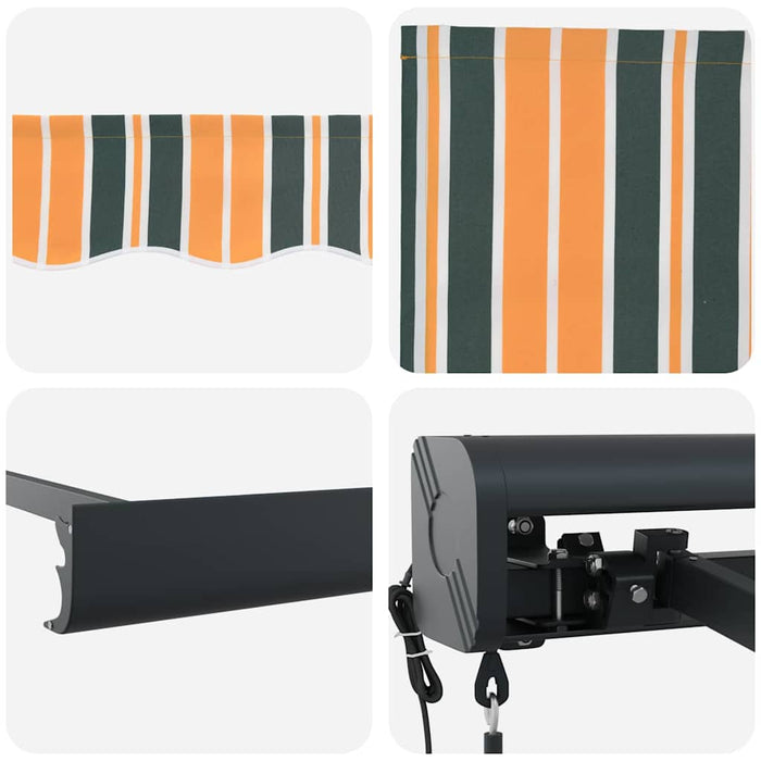 Markiza Retractabilă Automată Verde și Galben 400x300 cm - WALTI WALTI