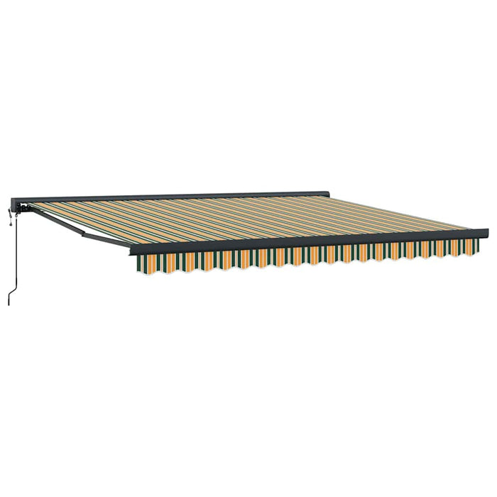 Markiza Retractabilă Automată Verde și Galben 400x300 cm - WALTI WALTI