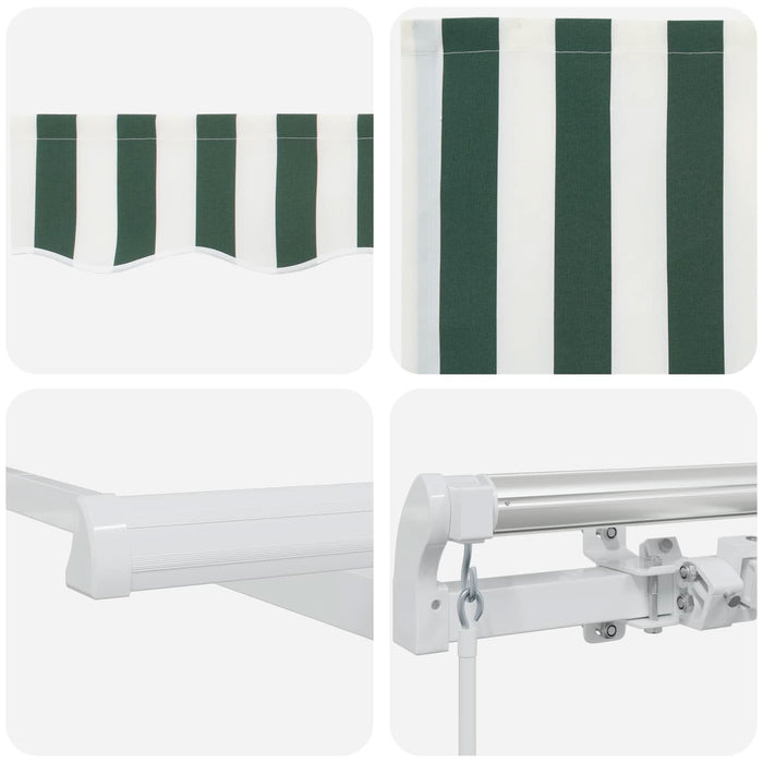 Cortina Retractabilă Manual Verde și alb 400 × 300 cm - WALTI WALTI