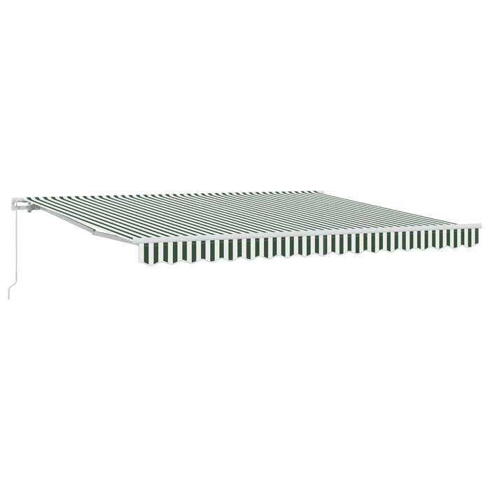 Cortina Retractabilă Manual Verde și alb 400 × 300 cm - WALTI WALTI