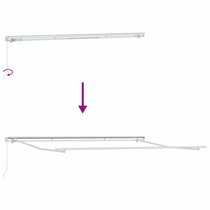 Cortina Retractabilă Manual Verde și alb 400 × 300 cm - WALTI WALTI