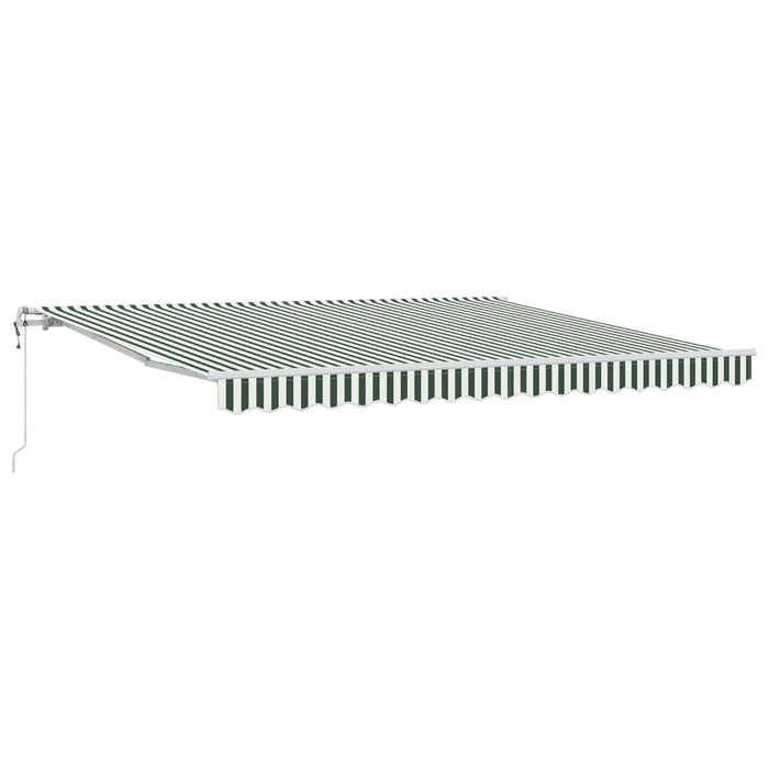 Cort electric retractabil Verde și alb 400 × 300 cm - WALTI WALTI