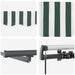 Cortina Retractabilă Manual Verde și alb 400 ×300 cm țesătură - WALTI WALTI