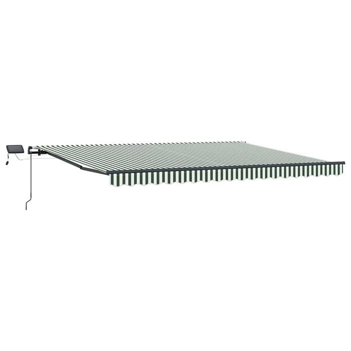 Cortina Retractabilă Manual Verde și alb 400 ×300 cm țesătură - WALTI WALTI