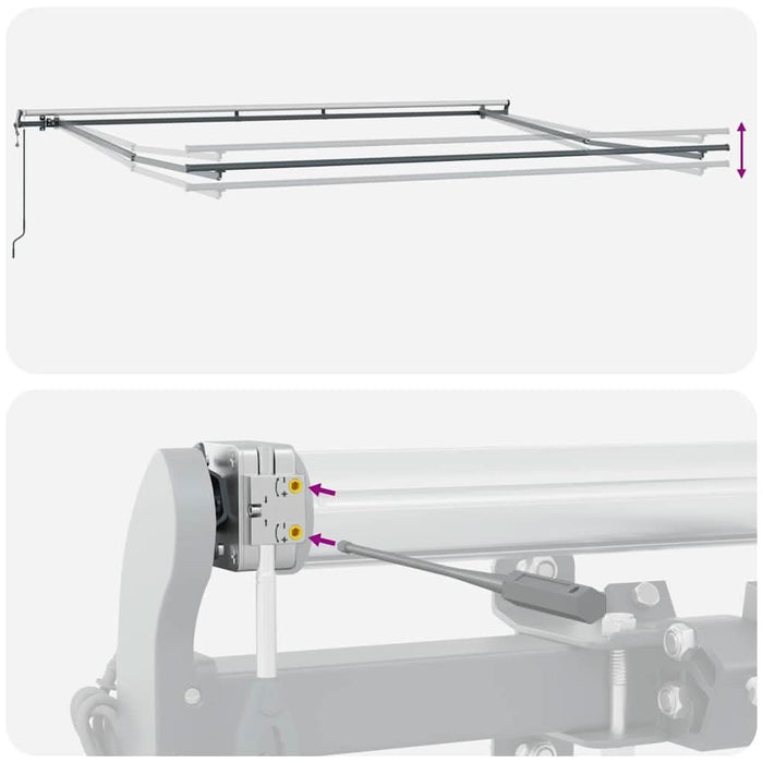 Cortina Retractabilă Verde și alb 400 × 300 cm - WALTI WALTI