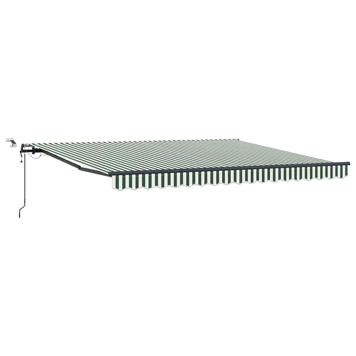 Țesătură pentru copertină Verde și alb 400 × 300 cm Poliester - WALTI WALTI