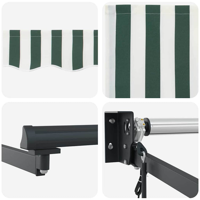 Cortina Retractabilă Verde și alb 400 × 300 cm - WALTI WALTI
