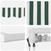 Cortina Retractabilă Verde și alb 400 × 300 cm Stofă și Metal - WALTI WALTI