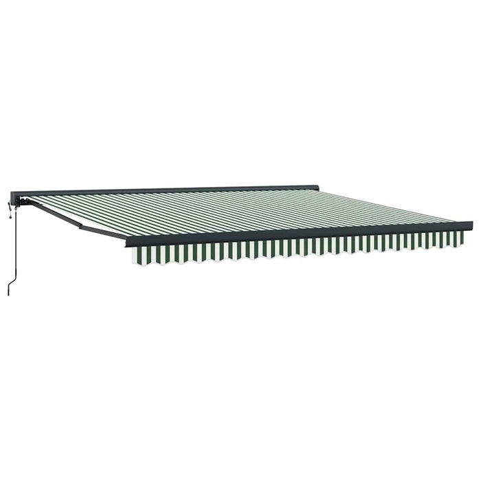 Copertină Verde și alb 400 x 300 x 165 cm Poliester și Aluminiu - WALTI WALTI